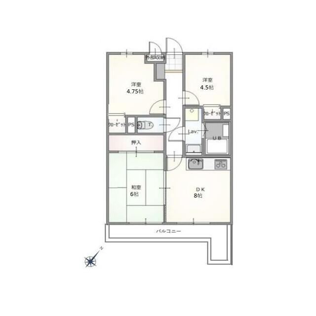 ライオンズマンション千葉山王第２　【3DK】