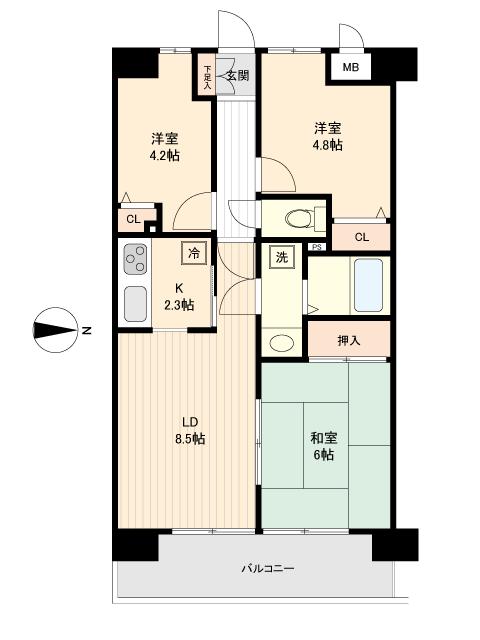 ヒューマンスクエア千葉山王　【3LDK】