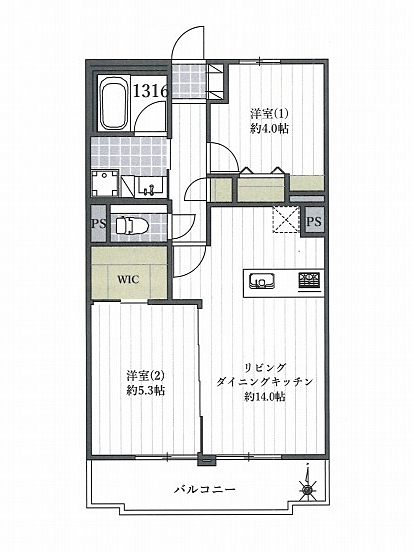 ライオンズマンション千葉山王第２　【2LDK】